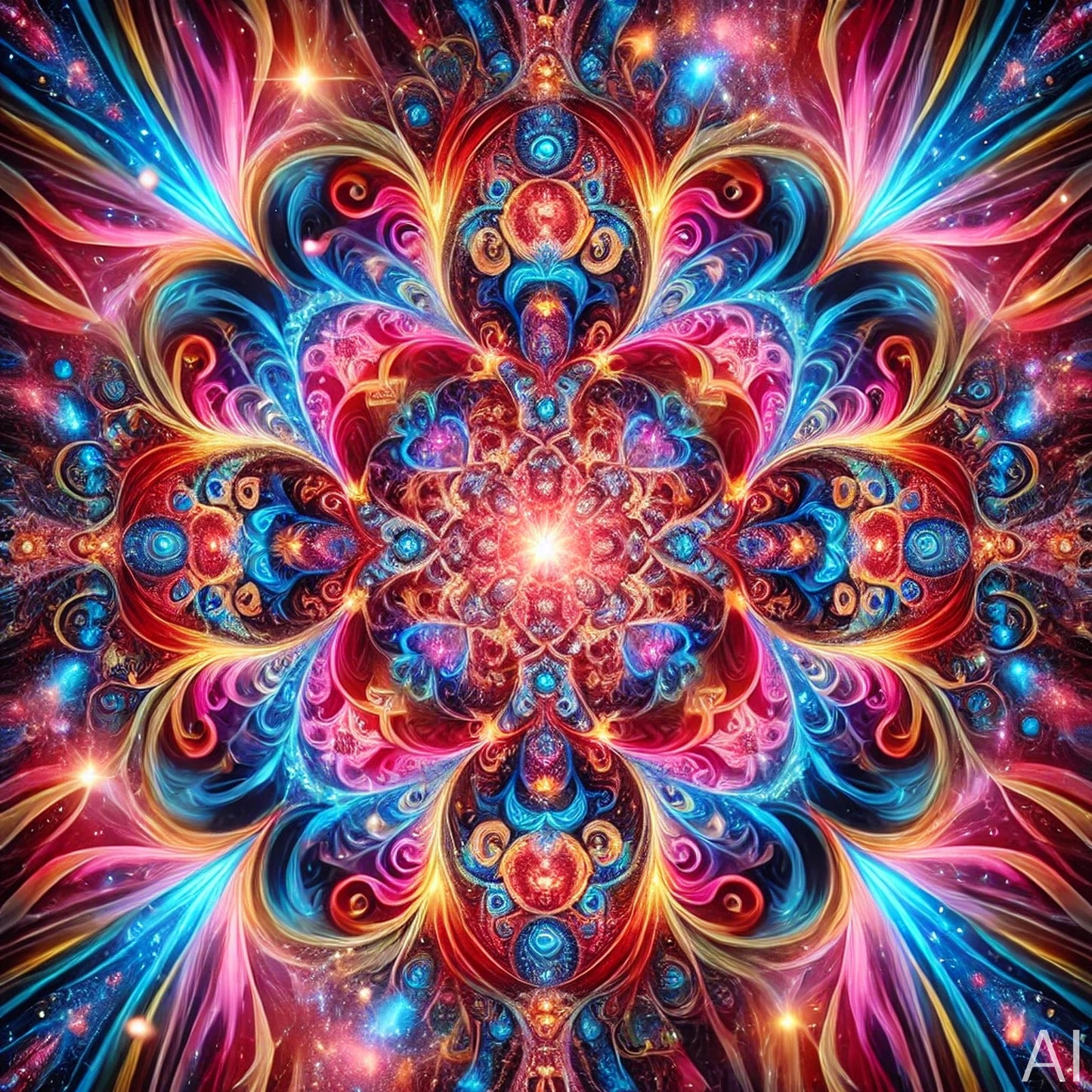 Cosmic Bloom – USB + Digital Download (5 Space-Inspired Mandala JPG Art Prints)