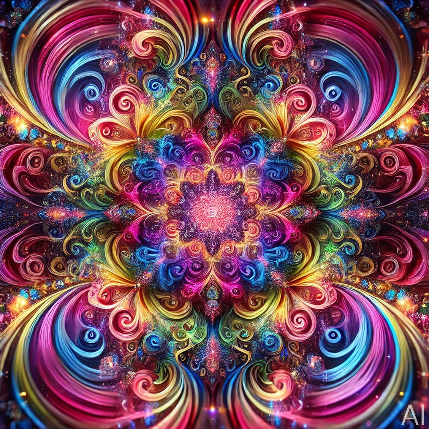 Cosmic Bloom – USB + Digital Download (5 Space-Inspired Mandala JPG Art Prints)