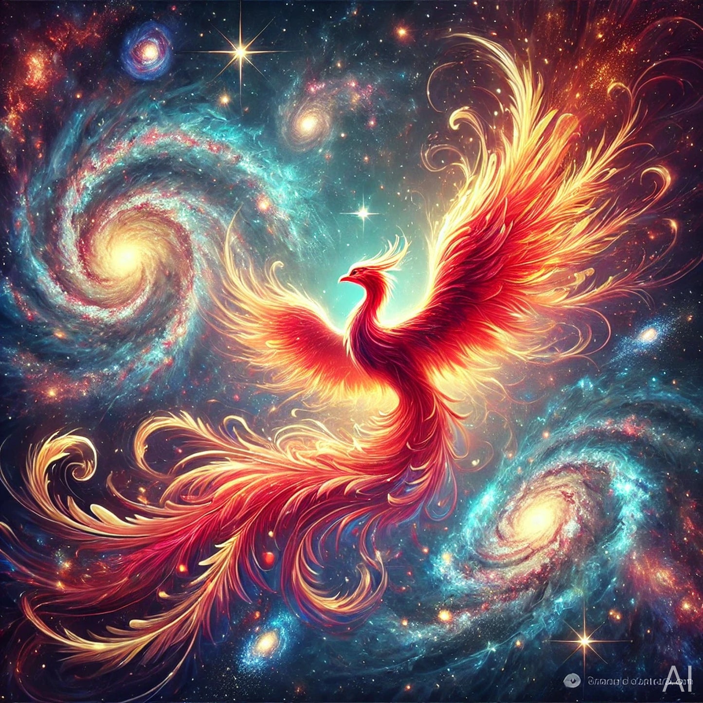 Yinyang Phoenix – USB + Digital Download (5 Cosmic Balance Art Prints)