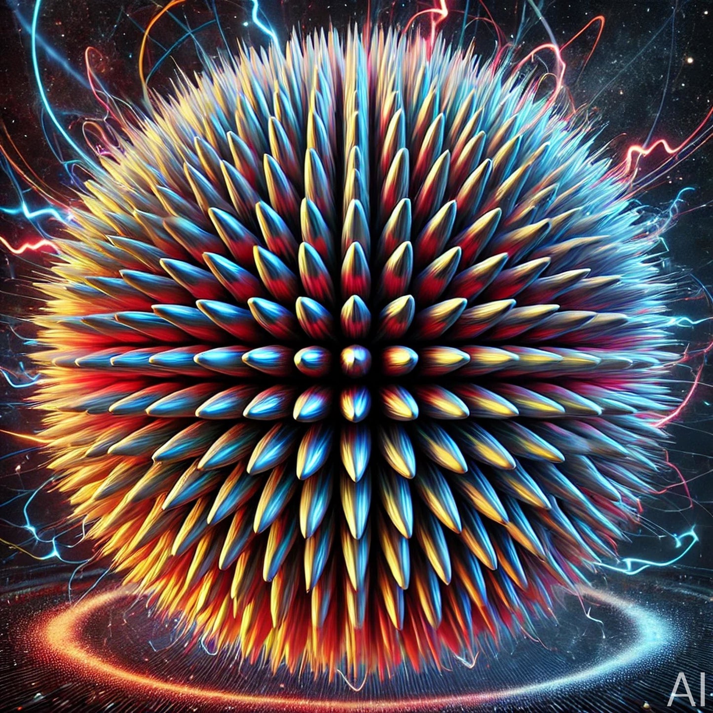 Spikeballs – USB + Digital Download (5 Abstract Sci-Fi Sphere JPG Art Prints)