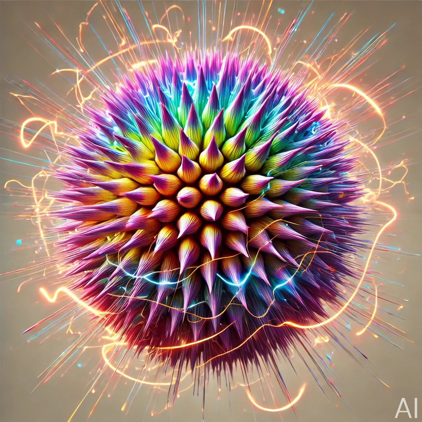Spikeballs – USB + Digital Download (5 Abstract Sci-Fi Sphere JPG Art Prints)