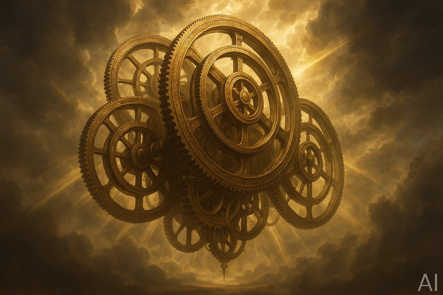 Golden Tesseract – 5 Geometric & Retro-Futurist Digital Artworks (High-Resolution ZIP Download)