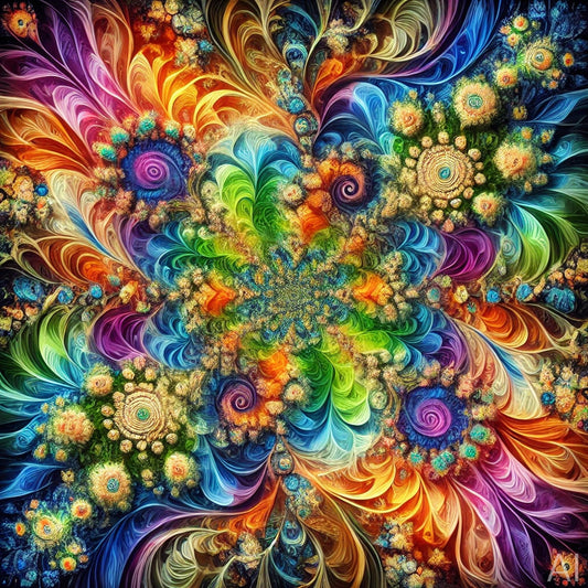Psychedelic Fractal Stages – Triangle Mandala Art Collection (5 JPGs)