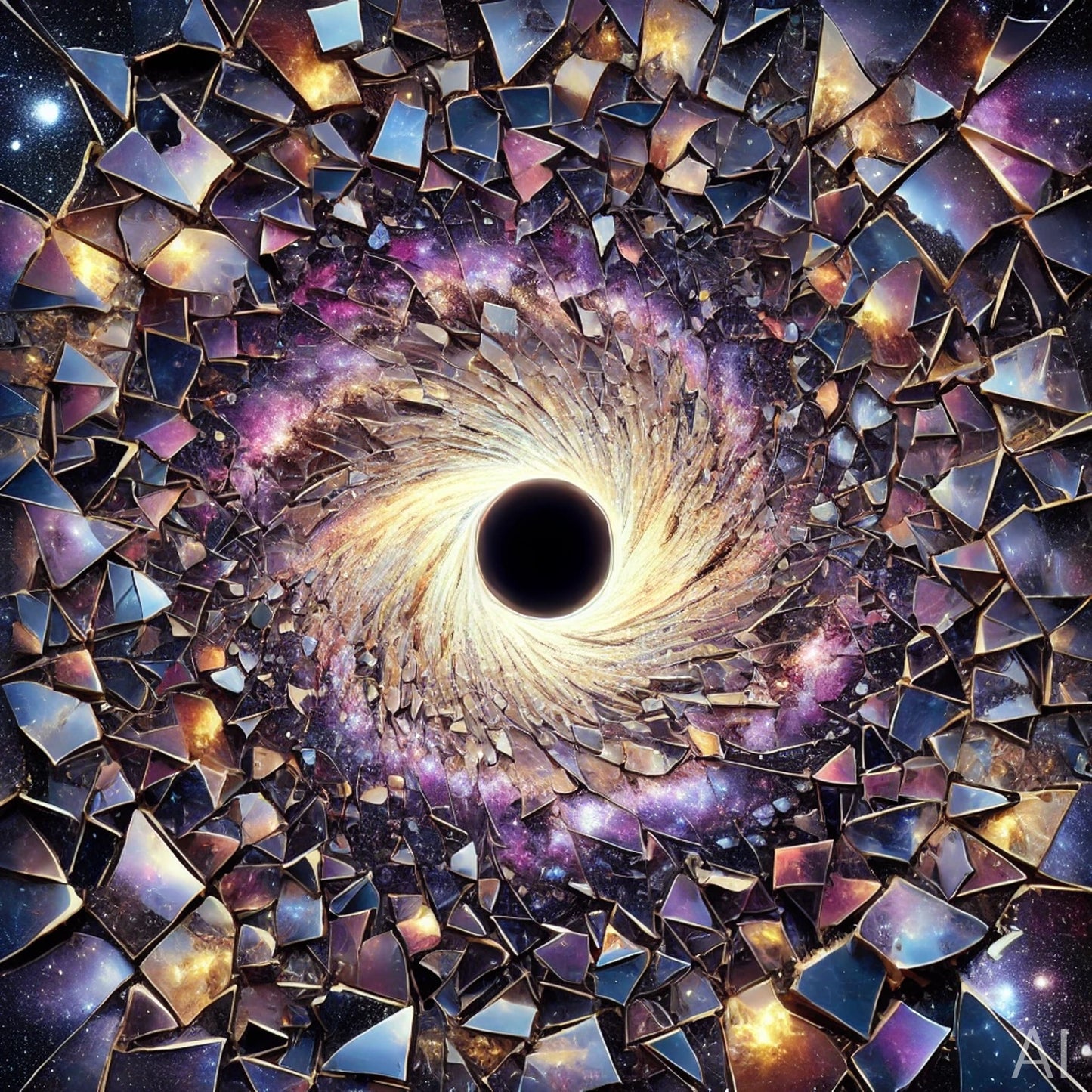 Blackhole & Roses – USB + Digital Download (5 Cosmic Floral & Steampunk JPG Art Prints)