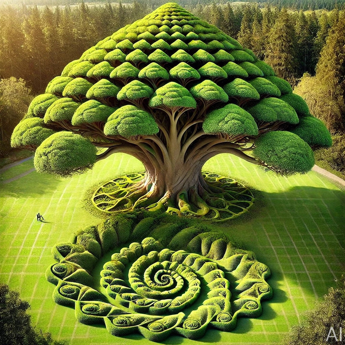 Spiral Tree Patterns – 5 Mathematical Nature-Inspired Art Prints | Instant Digital Download