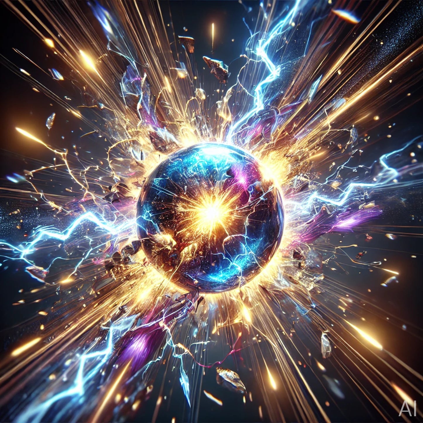 Tesla Coil Energy Art – 5 High-Resolution Electric Mandala & Plasma Prints