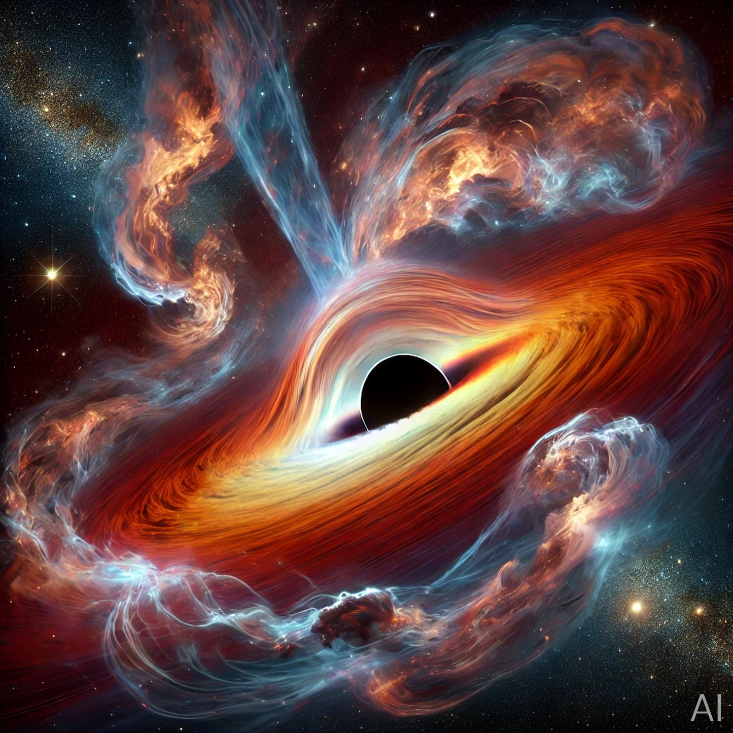Sunstar Furnace & Black Hole Fusion – 5 Sci-Fi Digital Art Prints (JPG ZIP Download)