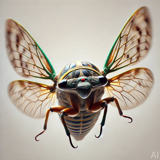 Colored Cicadas – USB + Digital Download (5 Insect Illustration JPG Artworks)