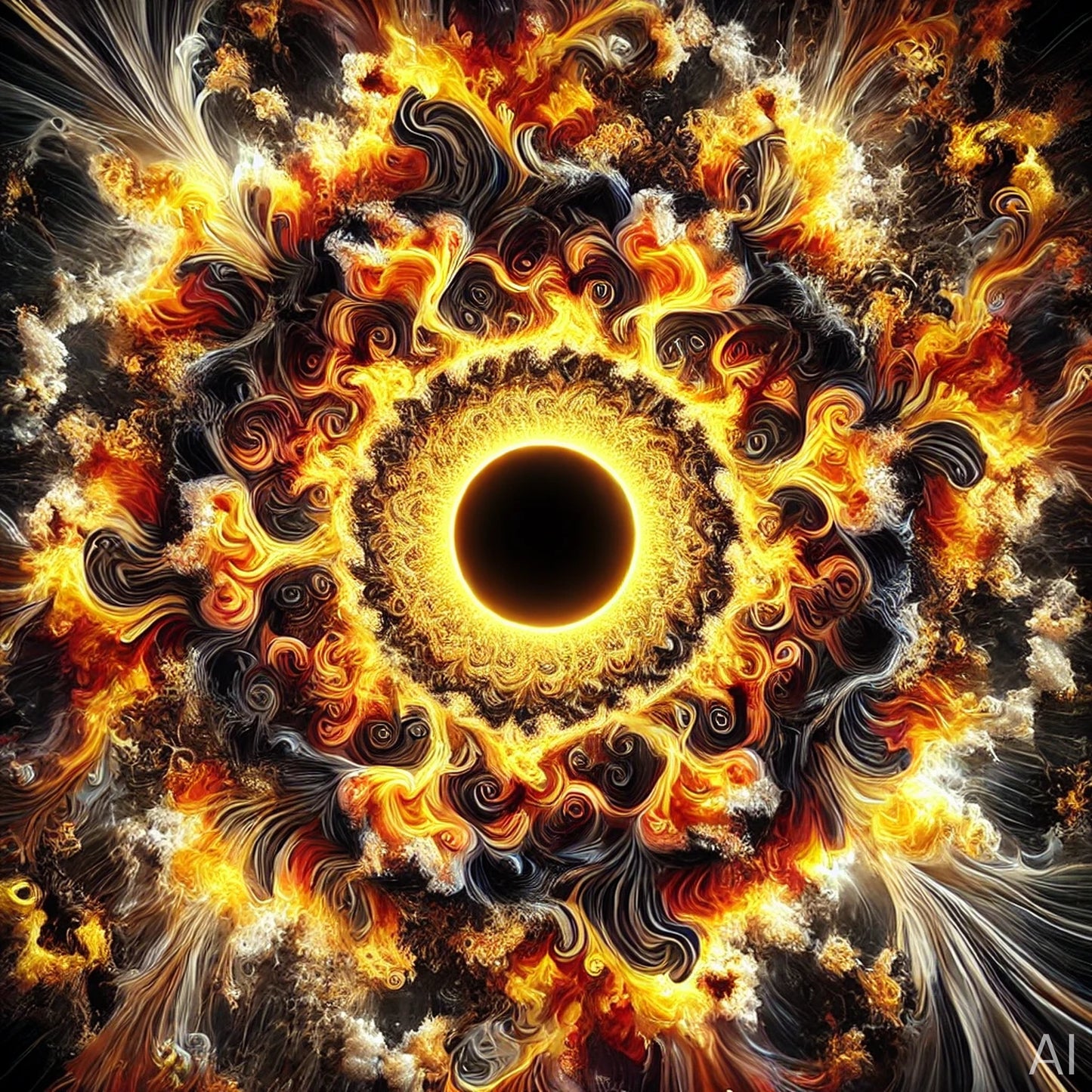 Sunstar Furnace & Black Hole Fusion – 5 Sci-Fi Digital Art Prints (JPG ZIP Download)