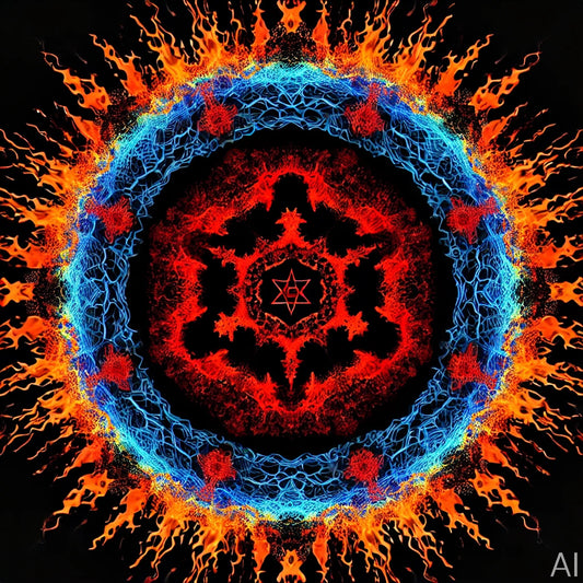 Infernal Pentagrams – USB + Digital Download (5 Fiery Sacred Symbol Art Prints)
