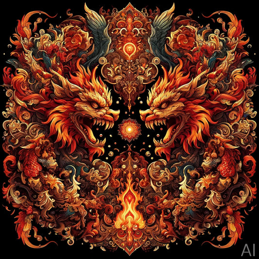 Flame Realm – USB + Digital Download (5 Fiery Fantasy Art Prints)