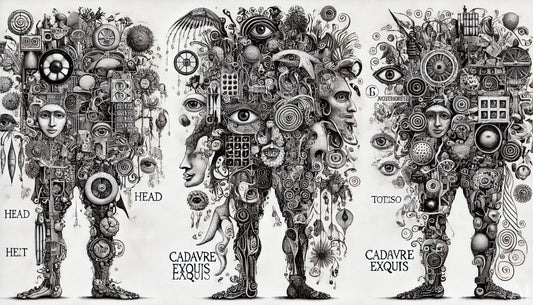 Cadavre Exquis – 5 Surreal Collaborative Figure JPG Artworks (ZIP File Download)