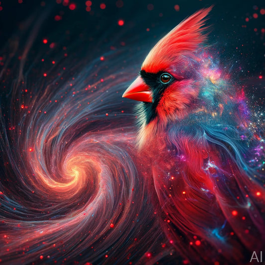 Cardinals – 5 Abstract Bird JPG Artworks (ZIP File Download)