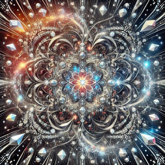 Crystal Mandalas – 5 Elegant Fractal Art Prints on USB Drive + Instant Digital Download