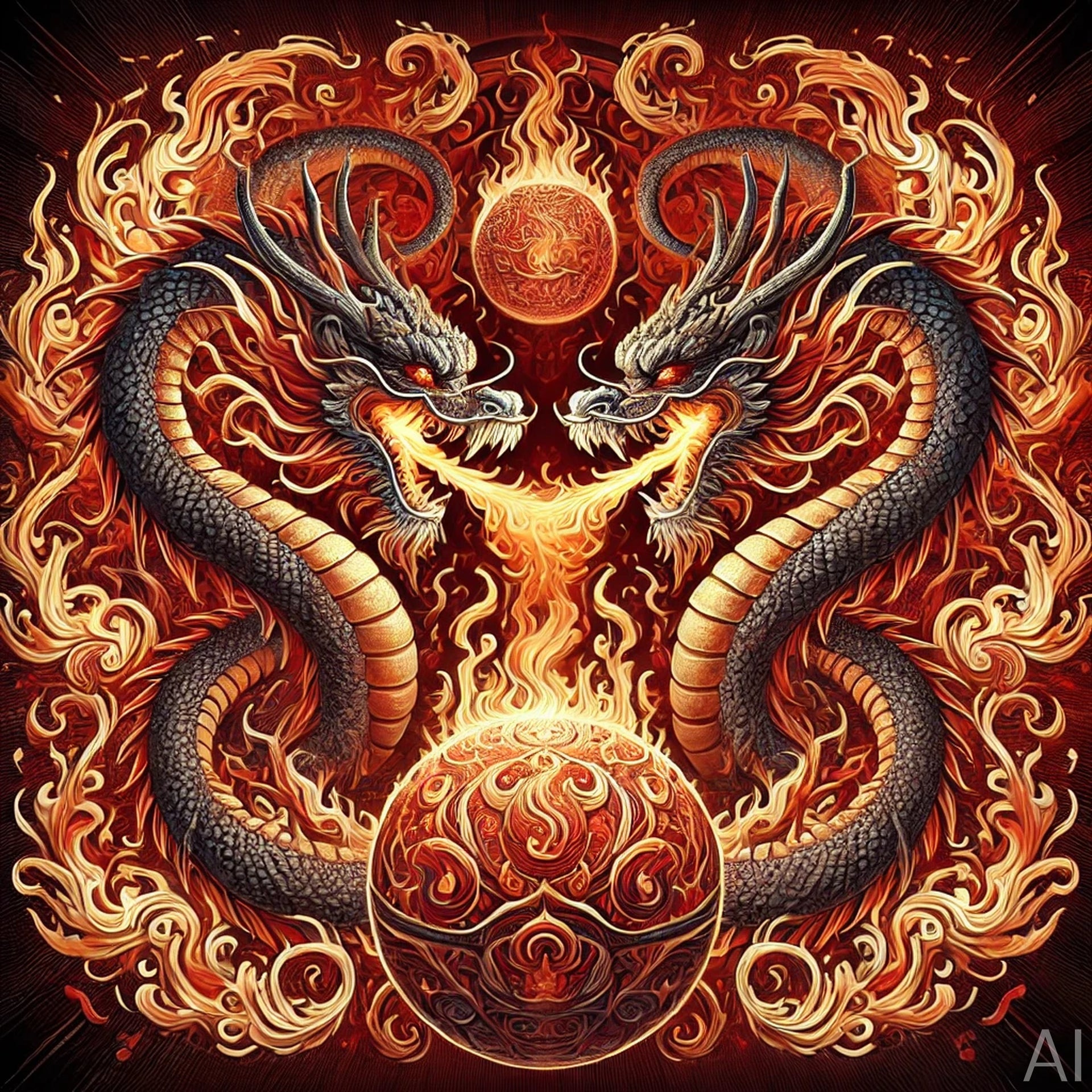 5 Fiery Dragon Artworks – Mythical Beast Digital Collection (High-Resolution JPGs)