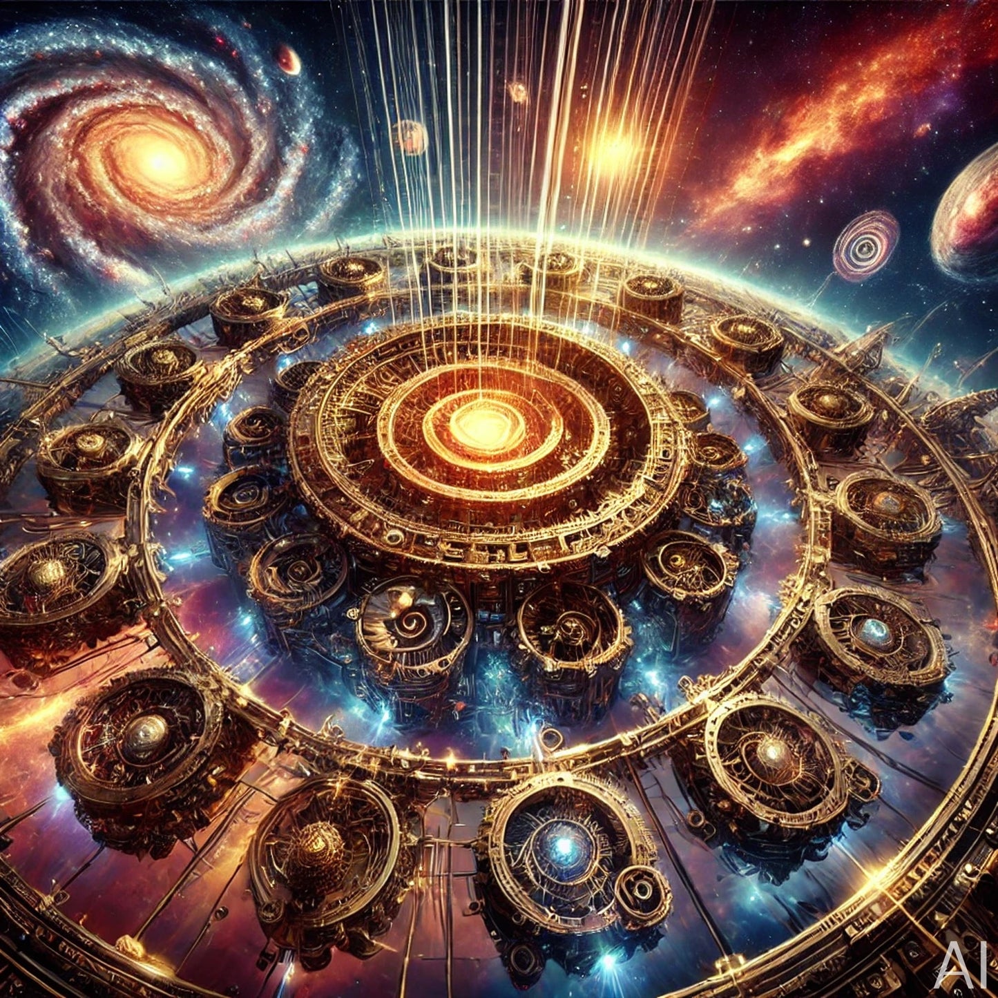 Rubik's Borg Cube – USB + Digital Tech Fractal Art (5 Sci-Fi JPG Prints)