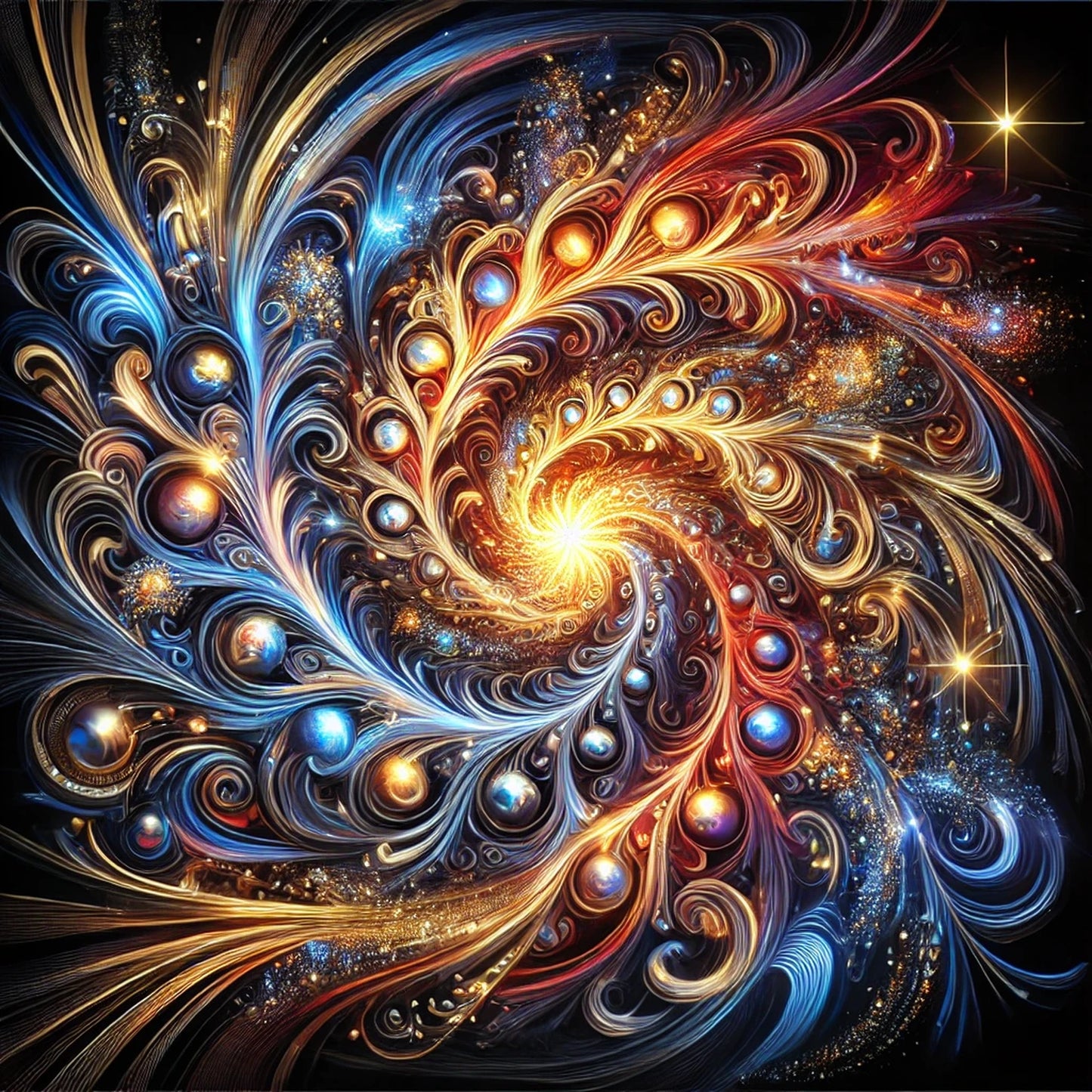 Crystal Mandalas – 5 Elegant High-Resolution Fractal Prints | Instant Digital Download (JPG Format)