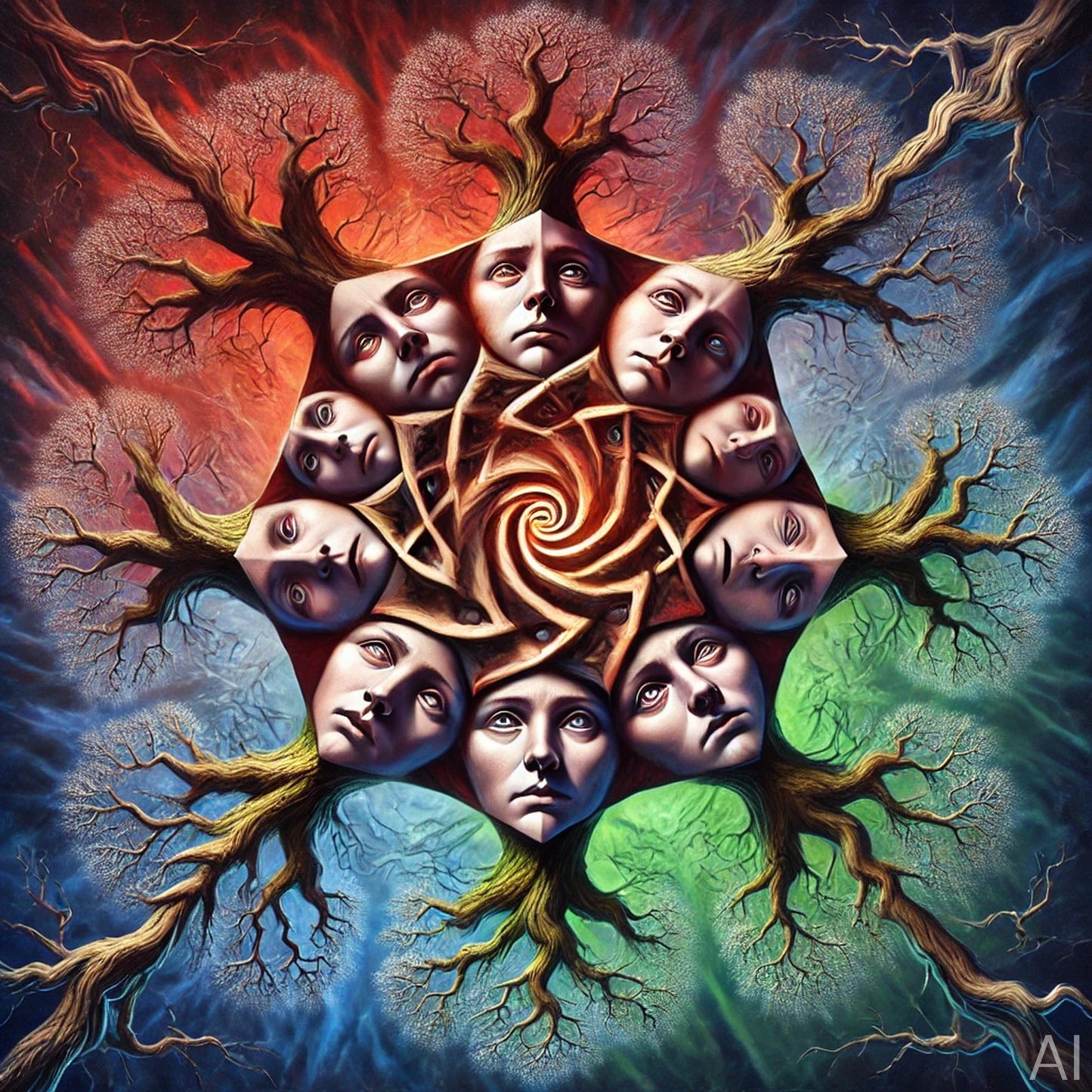 Surreal Blue Visions – 5 Symbolic Surreal Digital Art Prints (High-Resolution ZIP Download)