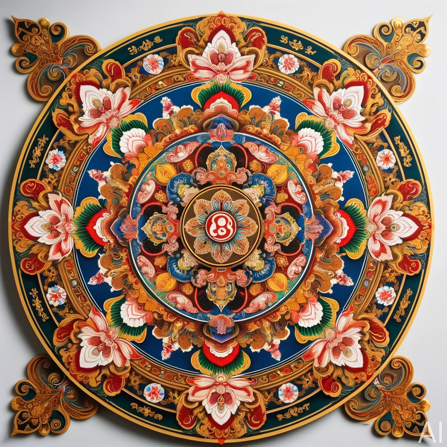 Tibetan Mandala Collection – 5 Sacred Geometry Prints | Instant Digital Download (JPG Format)