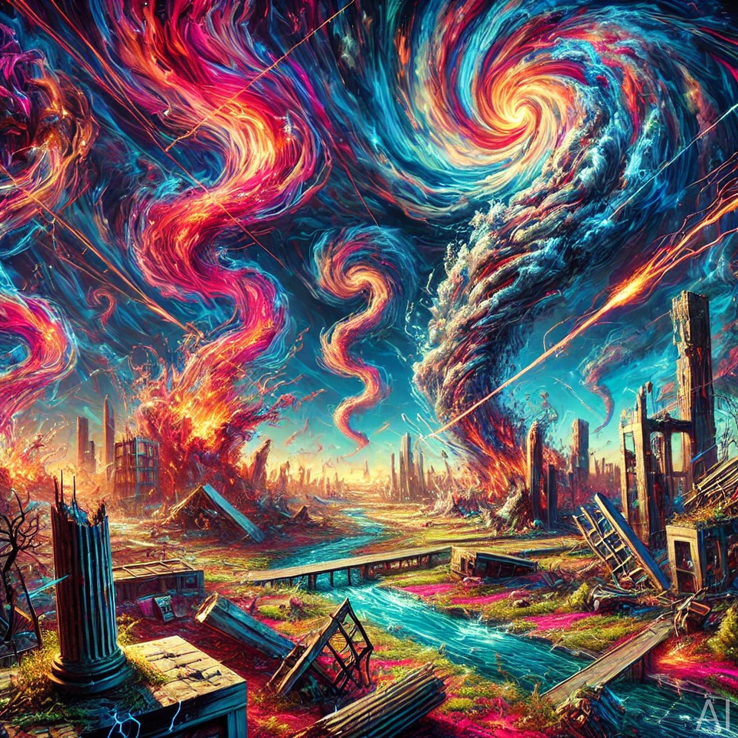 Blue Faces – 5 Psychedelic Fractal Portrait JPG Artworks (ZIP File Download)