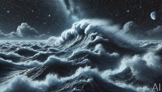Cosmic Ocean Swirls – Impressionist Galaxy Wave Art