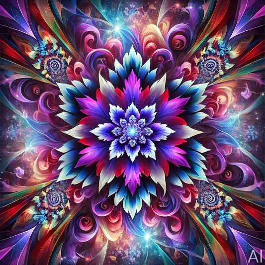 Cosmic Bloom – USB + Digital Download (5 Space-Inspired Mandala JPG Art Prints)