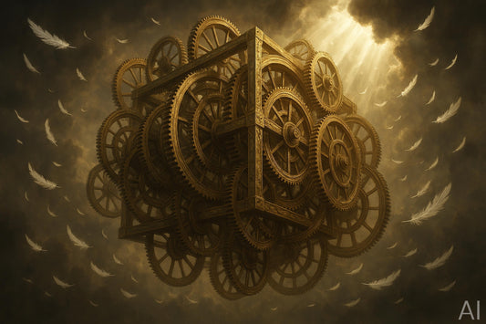 Golden Tesseract – 5 Geometric & Retro-Futurist Digital Artworks (High-Resolution ZIP Download)